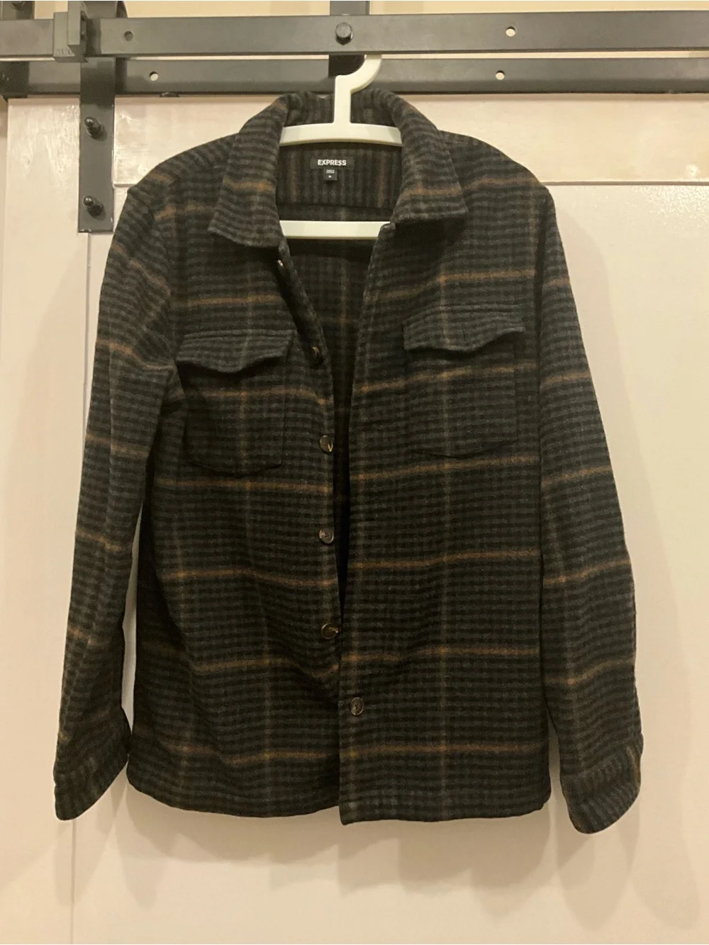 Express Men’s Double Pocket Wool Blend Shirt Jacket Size Medium